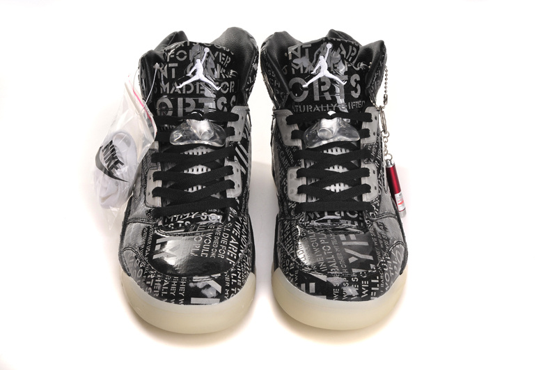 Air Jordan 5 Mens Shoes Aaa Black/White Online